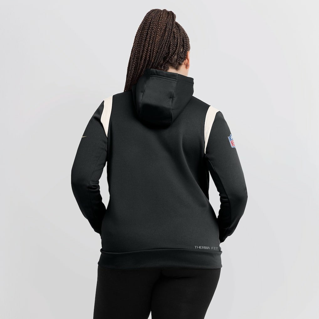 New Orleans Saints Women's Sideline Stack Performance Pullover Hoodie | NFL Discount