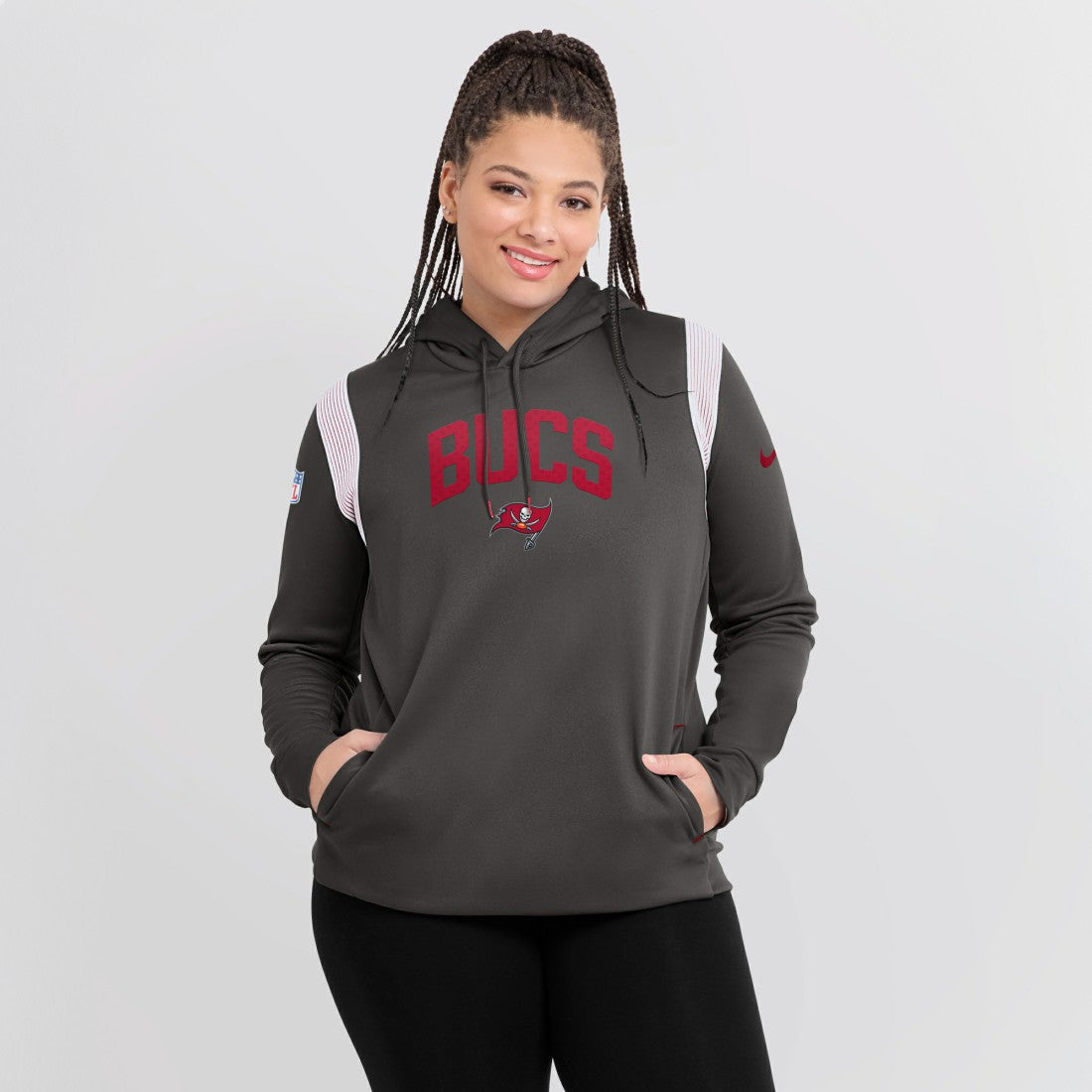 Tampa Bay Buccaneers Women's Sideline Stack Performance Pullover Hoodie | NFL Online