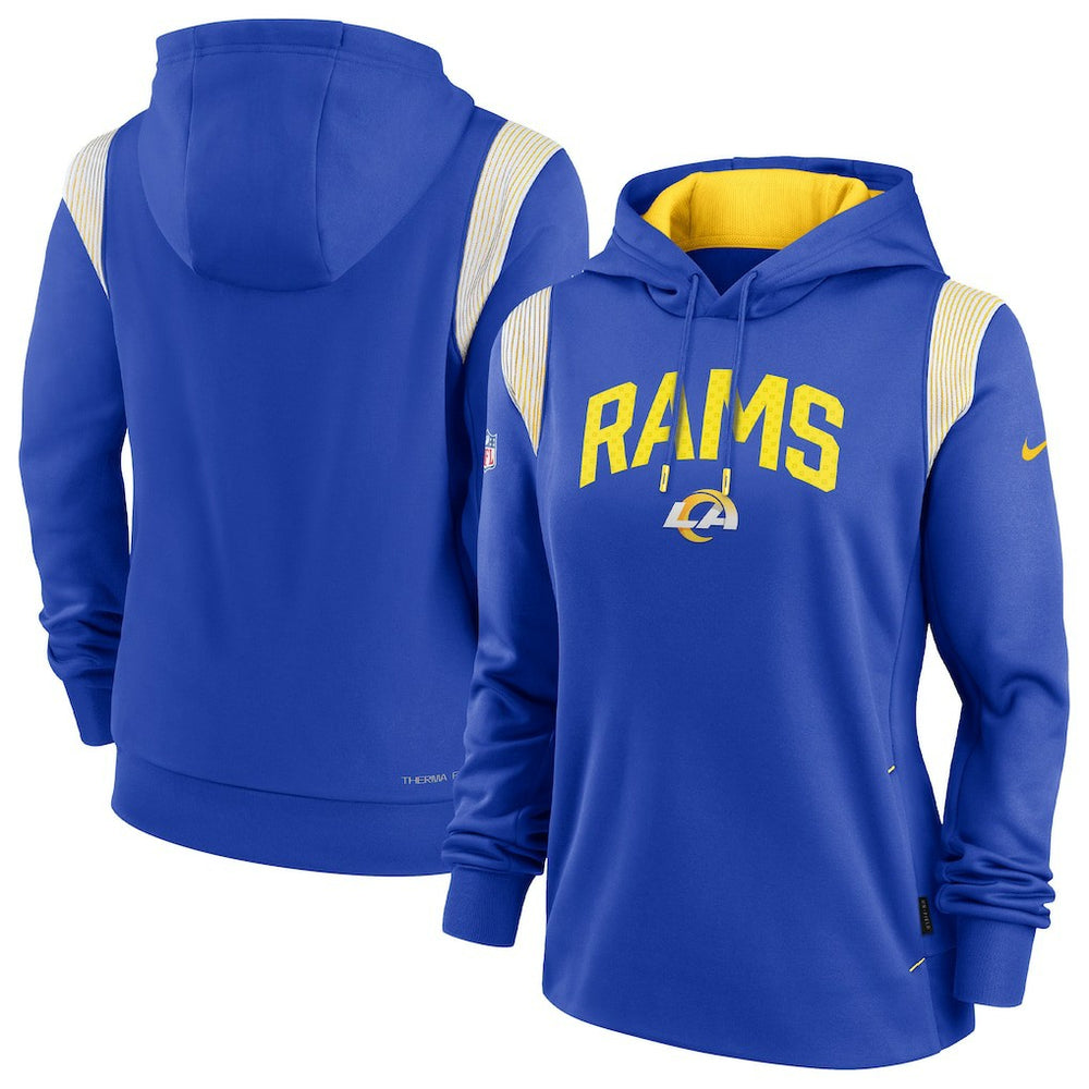 Los Angeles Rams Women's Sideline Stack Performance Pullover Hoodie | NFL Outlet