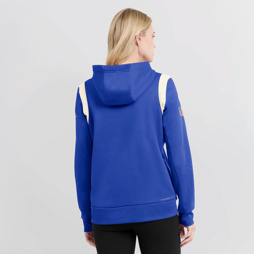 Los Angeles Rams Women's Sideline Stack Performance Pullover Hoodie | NFL Outlet
