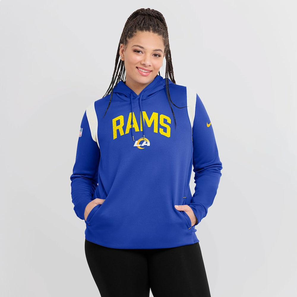 Los Angeles Rams Women's Sideline Stack Performance Pullover Hoodie | NFL Outlet