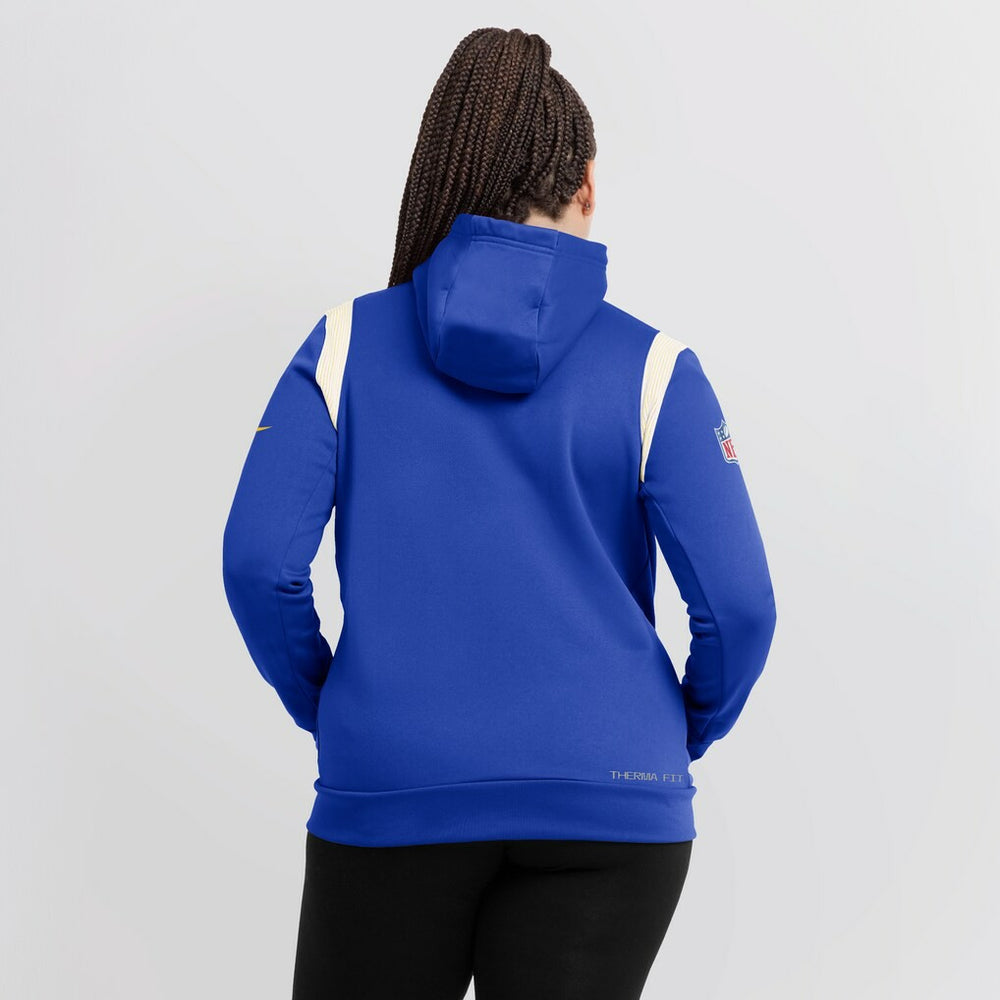 Los Angeles Rams Women's Sideline Stack Performance Pullover Hoodie | NFL Outlet