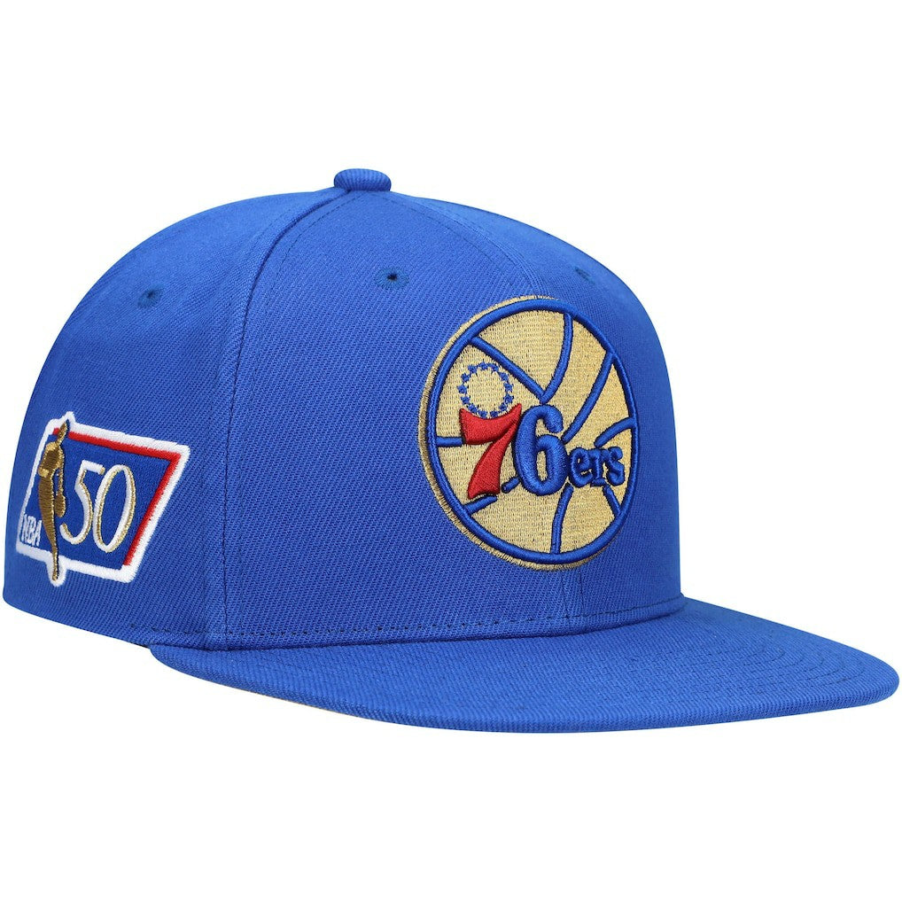 Royal Philadelphia 76ers 50th Anniversary Snapback Hat | NBA