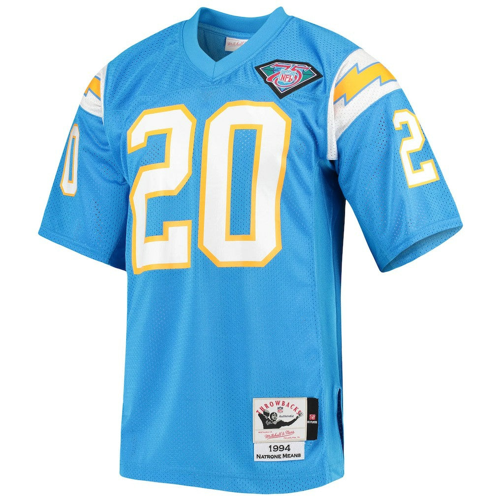 Los Angeles Chargers Natrone Means  1994 Authentic Throwback Retired Player Jersey | NFL Near me