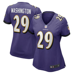 Baltimore Ravens Ar'Darius Washington  Women's Player Game Jersey | NFL New