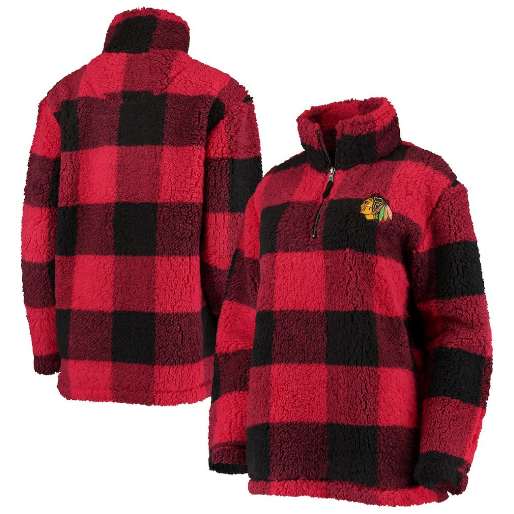 Chicago Blackhawks G-III 4Her by Carl Banks Women's Plaid Sherpa Quarter-Zip Jacket -  NHL Jackets