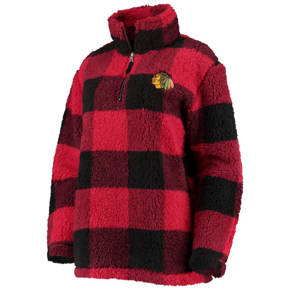 Chicago Blackhawks G-III 4Her by Carl Banks Women's Plaid Sherpa Quarter-Zip Jacket -  NHL Jackets