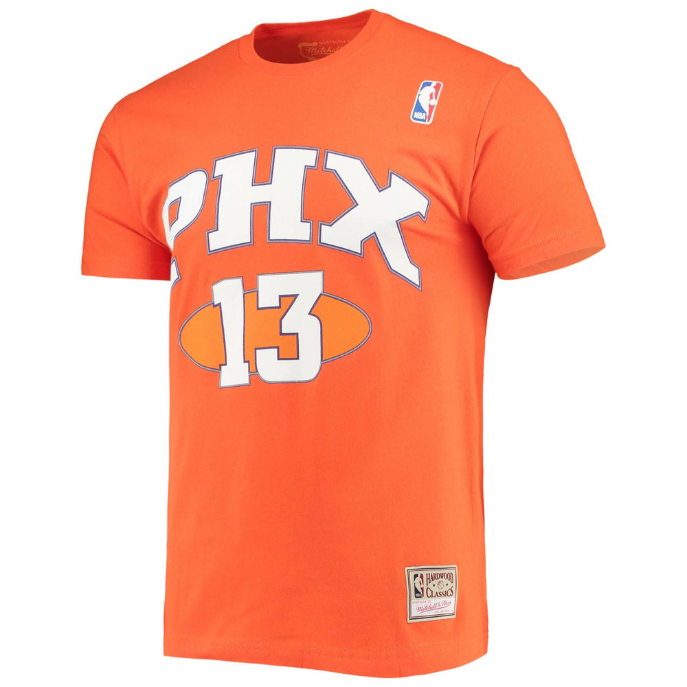 Orange Steve Nash Phoenix Suns Hardwood Classics Stitch Name & Number T-Shirt | NBA