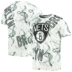White/Black Brooklyn Nets FISLL Asymmetric Bold Smoke T-Shirt | NBA