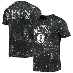 Black Brooklyn Nets FISLL Splatter Print T-Shirt | NBA
