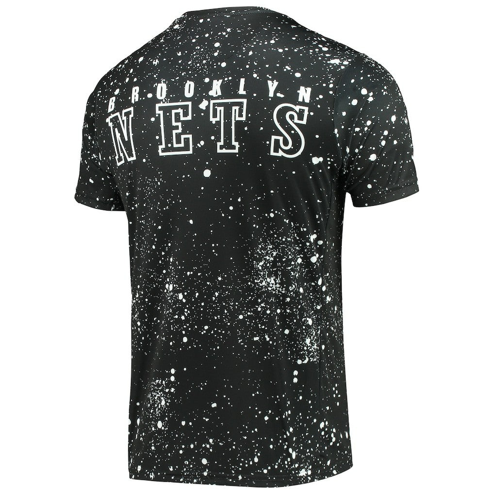 Black Brooklyn Nets FISLL Splatter Print T-Shirt | NBA
