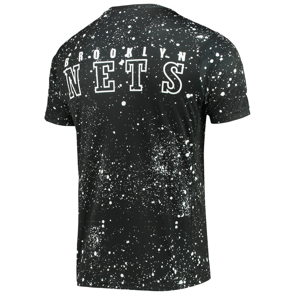 Black Brooklyn Nets FISLL Splatter Print T-Shirt | NBA