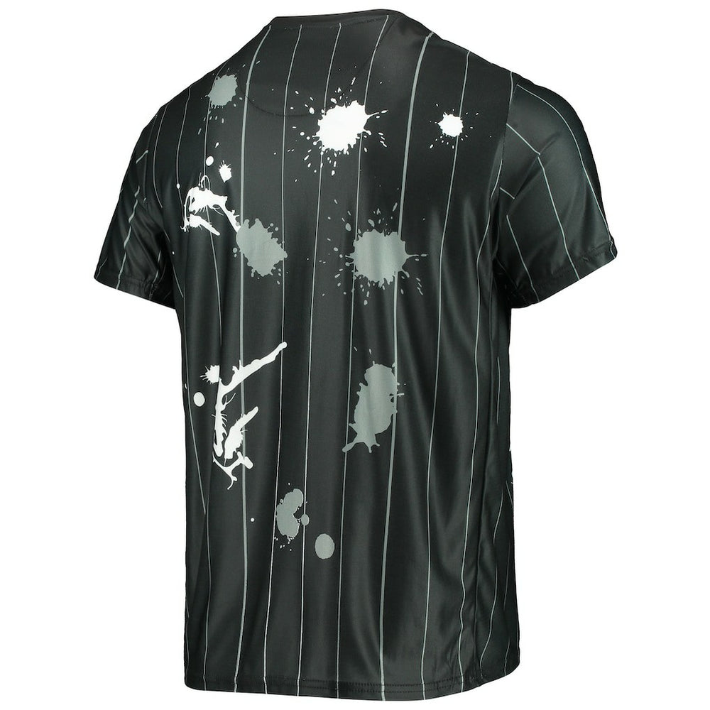 Black Brooklyn Nets FISLL Striped Splatter T-Shirt | NBA