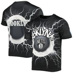 Black Brooklyn Nets FISLL Tornado Bolt T-Shirt | NBA