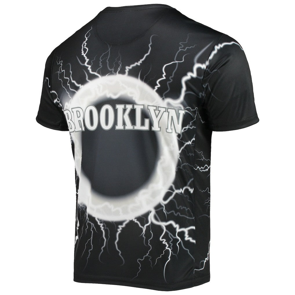 Black Brooklyn Nets FISLL Tornado Bolt T-Shirt | NBA