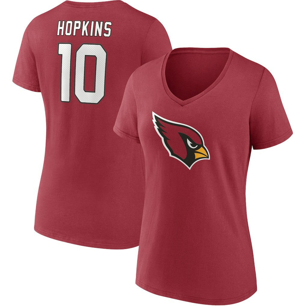 Arizona Cardinals DeAndre Hopkins  Women's Player Icon Name & Number V-Neck T-Shirt | NFL Sale