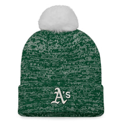 Athletics Fanatics Women's Iconic Cuffed Knit Hat with Pom - MLB Hats