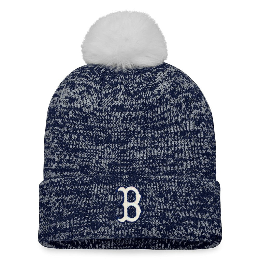 Boston Red Sox Fanatics Women's Iconic Cuffed Knit Hat with Pom - MLB Hats