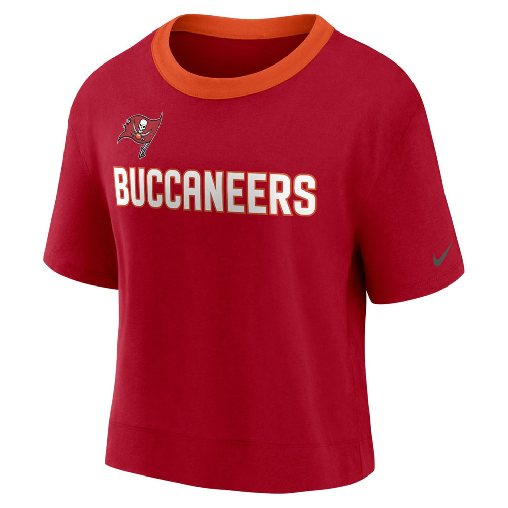 Tampa Bay Buccaneers Women's High Hip Fashion Cropped Top | NFL Outlet
