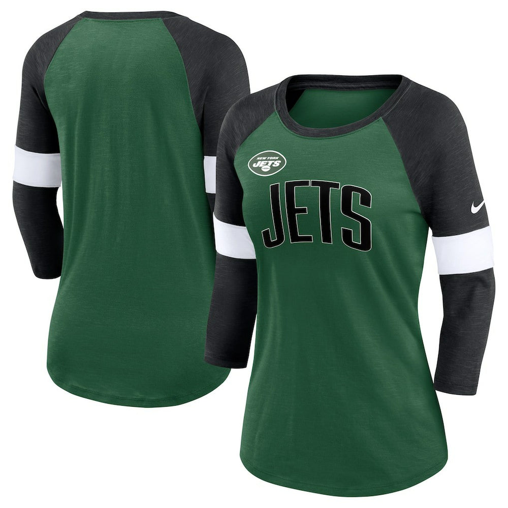 New York Jets Women's Football Pride Raglan 3/4-Sleeve T-Shirt | NFL Near me