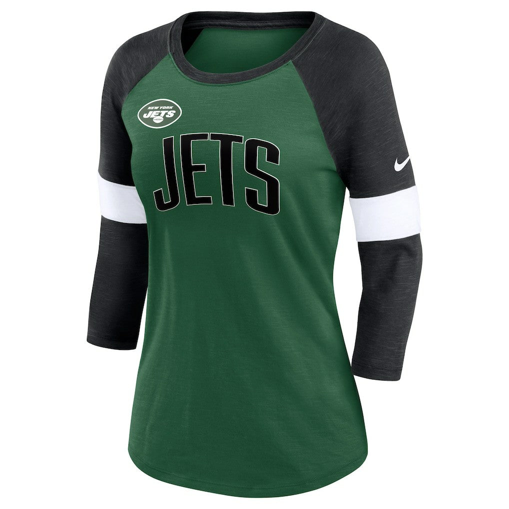 New York Jets Women's Football Pride Raglan 3/4-Sleeve T-Shirt | NFL Near me