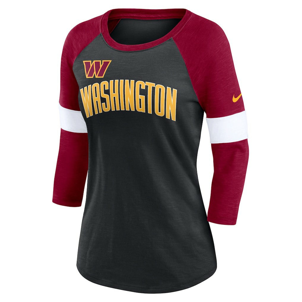 Washington Commanders Women's Football Pride Raglan 3/4-Sleeve T-Shirt | NFL Near me
