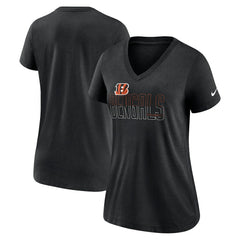 Cincinnati Bengals Women's Lock Up Tri-Blend V-Neck T-Shirt | NFL US