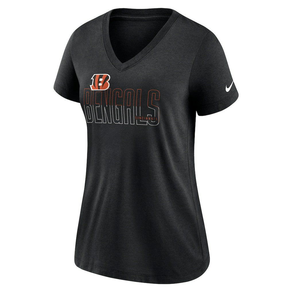Cincinnati Bengals Women's Lock Up Tri-Blend V-Neck T-Shirt | NFL US