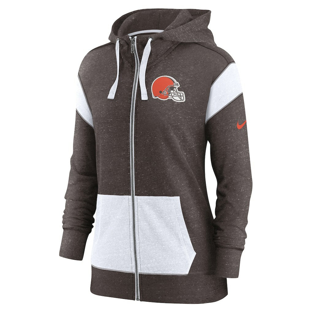 Cleveland Browns Women's Monaco Lightweight Full-Zip Hoodie | NFL Online