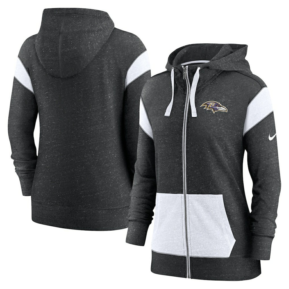 Baltimore Ravens Women's Monaco Lightweight Full-Zip Hoodie | NFL US