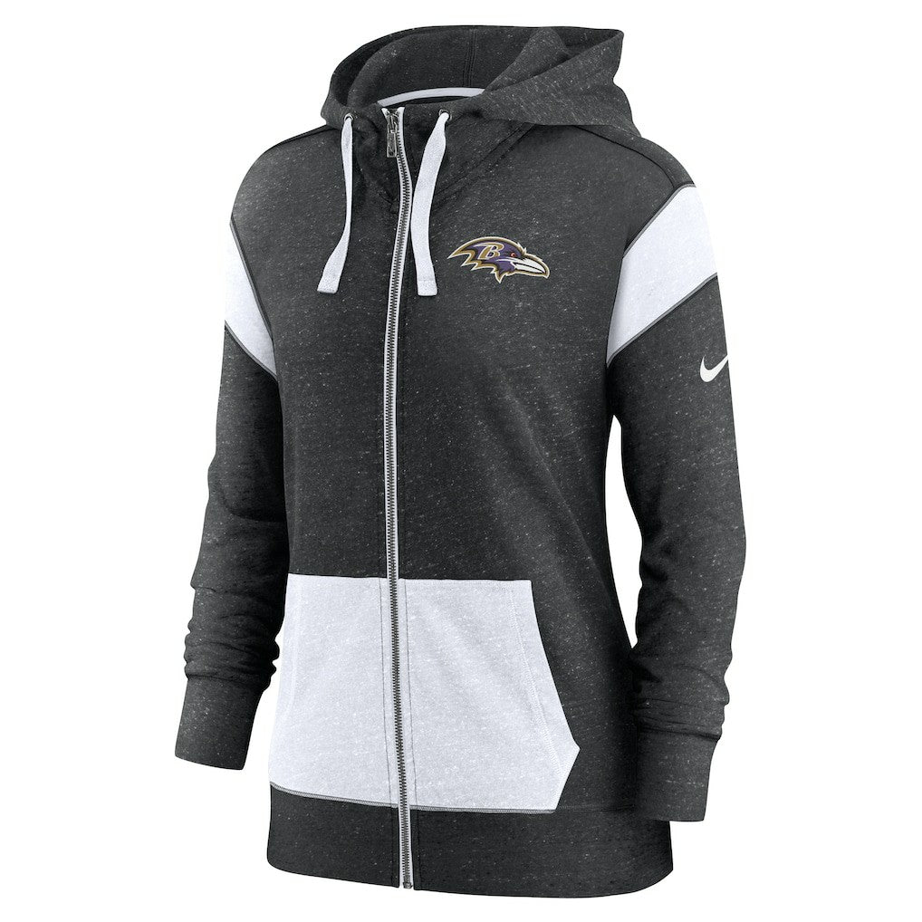 Baltimore Ravens Women's Monaco Lightweight Full-Zip Hoodie | NFL US
