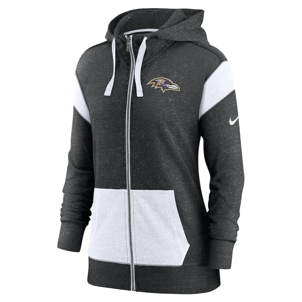 Baltimore Ravens Women's Monaco Lightweight Full-Zip Hoodie | NFL US