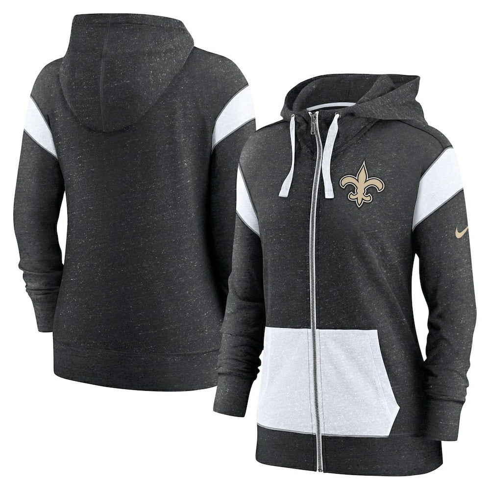 New Orleans Saints Women's Plus Size Monaco Full-Zip Lightweight Hoodie | NFL Near me