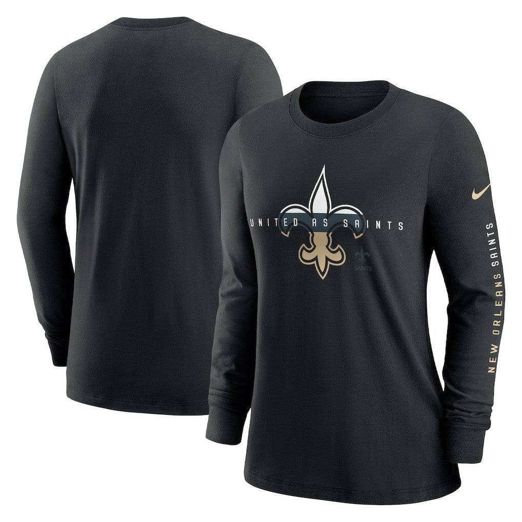 New Orleans Saints Women's Prime Split Long Sleeve T-Shirt | NFL US