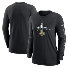 New Orleans Saints Women's Prime Split Long Sleeve T-Shirt | NFL US