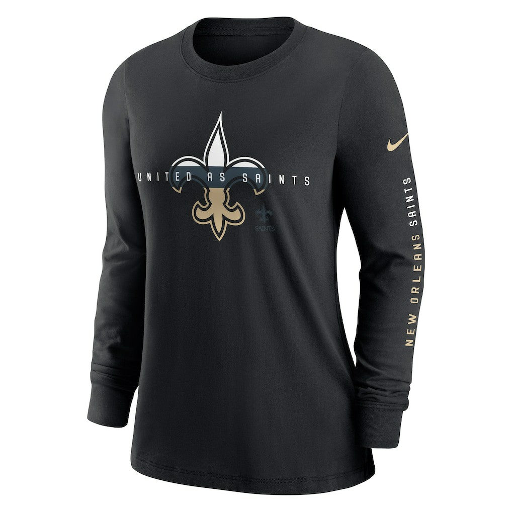 New Orleans Saints Women's Prime Split Long Sleeve T-Shirt | NFL US