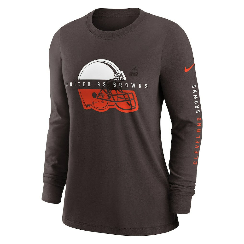 Cleveland Browns Women's Prime Split Long Sleeve T-Shirt | NFL Sale