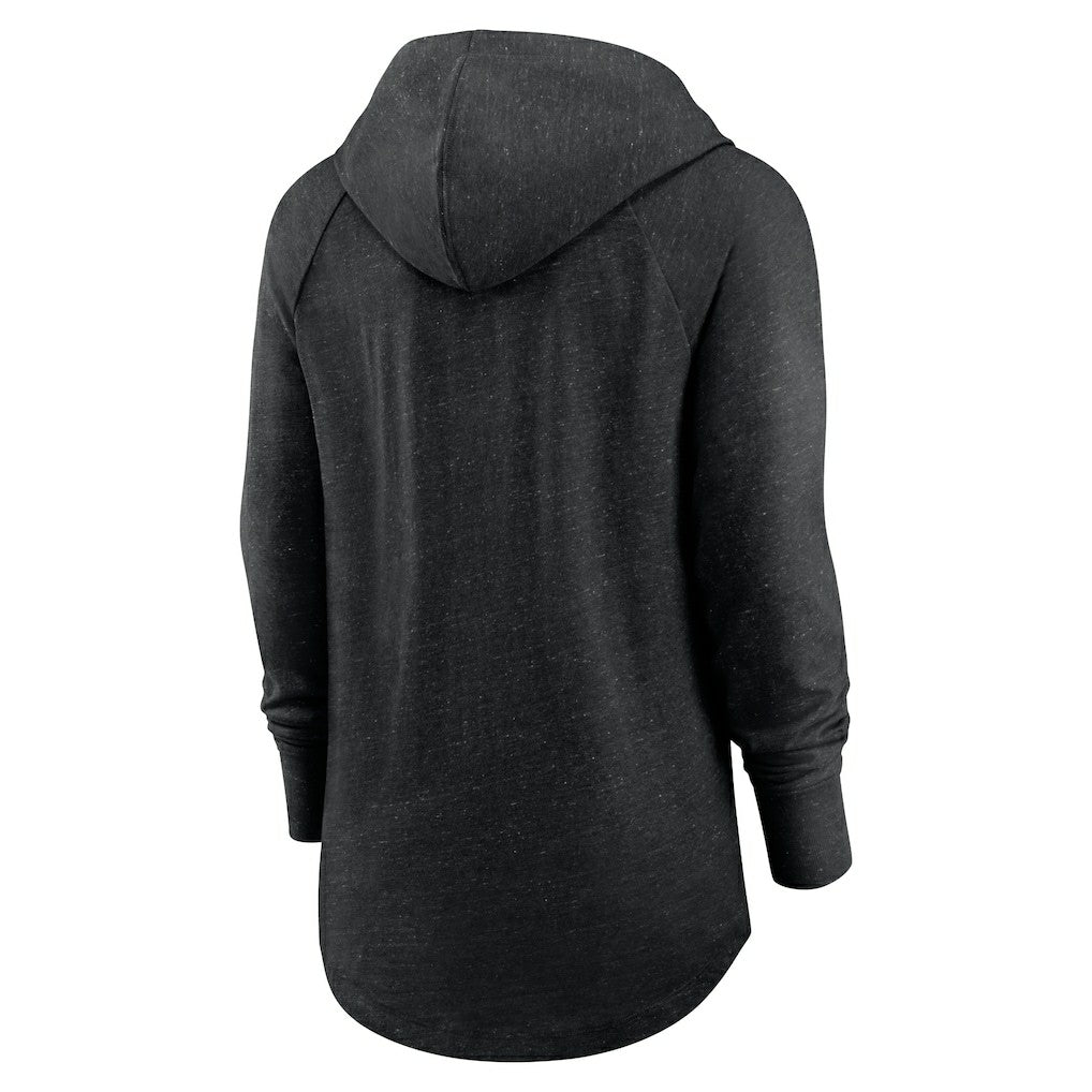 Las Vegas Raiders Women's Minimal Statement Lightweight Raglan Funnel Neck Pullover Hoodie | NFL Near me