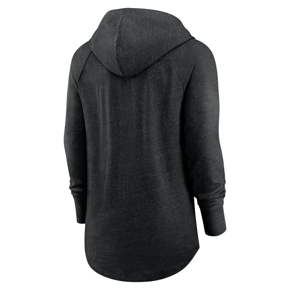 Las Vegas Raiders Women's Minimal Statement Lightweight Raglan Funnel Neck Pullover Hoodie | NFL Near me