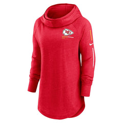 Kansas City Chiefs Women's Minimal Statement Lightweight Raglan Funnel Neck Pullover Hoodie | NFL Near me