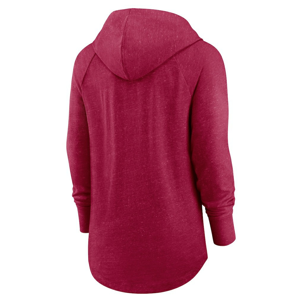 Washington Commanders Women's Minimal Statement Lightweight Raglan Funnel Neck Pullover Hoodie | NFL Sale