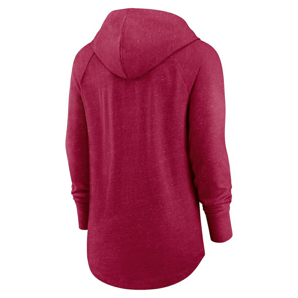Washington Commanders Women's Minimal Statement Lightweight Raglan Funnel Neck Pullover Hoodie | NFL Sale