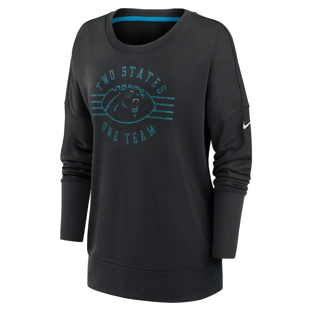 Carolina Panthers Women's Rewind Playback Icon Performance Pullover Sweatshirt | NFL Outlet