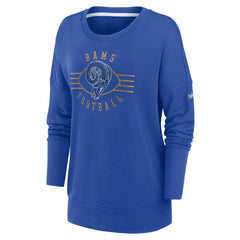 Los Angeles Rams Women's Rewind Playback Icon Performance Pullover Sweatshirt | NFL New