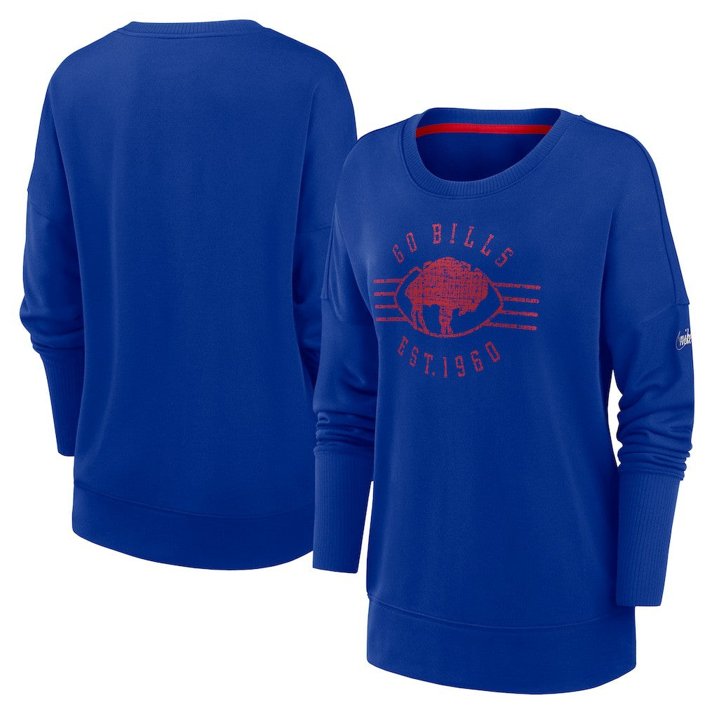 Buffalo Bills Women's Rewind Playback Icon Performance Pullover Sweatshirt | NFL Discount
