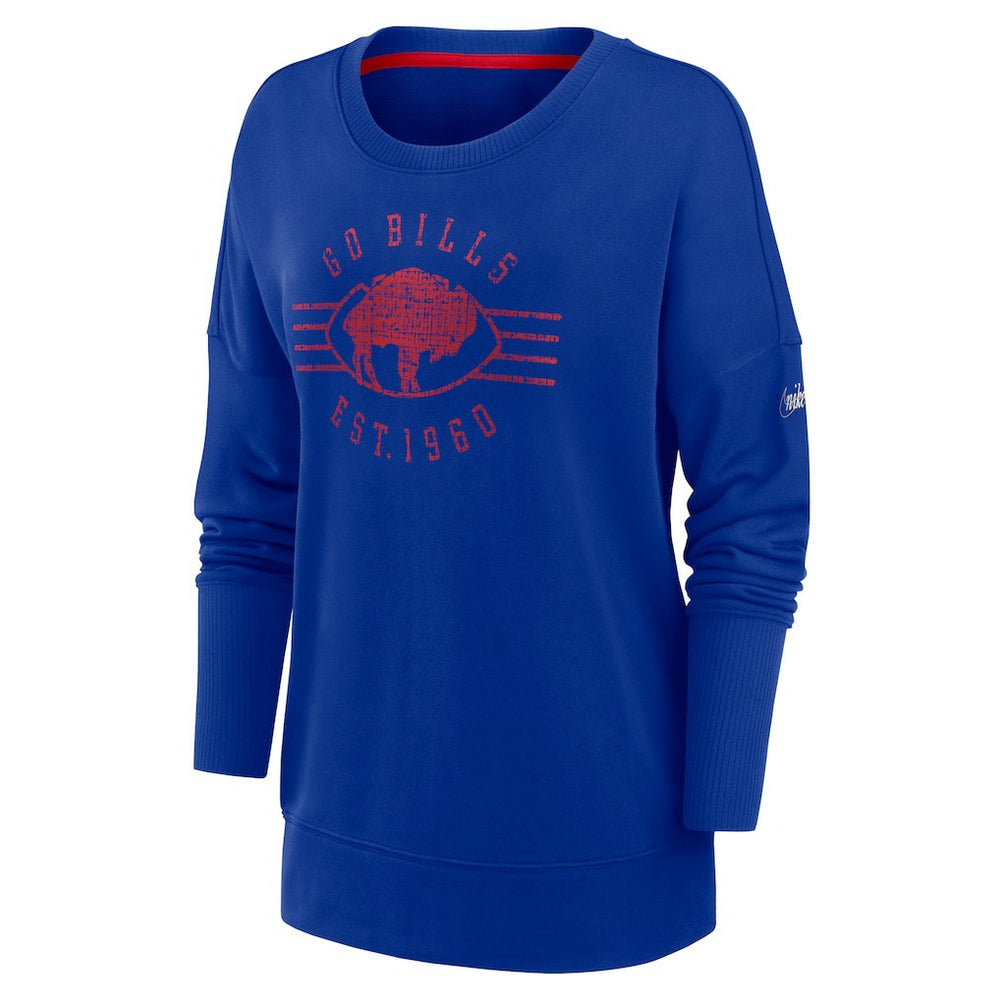 Buffalo Bills Women's Rewind Playback Icon Performance Pullover Sweatshirt | NFL Discount