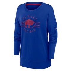 Buffalo Bills Women's Rewind Playback Icon Performance Pullover Sweatshirt | NFL Discount