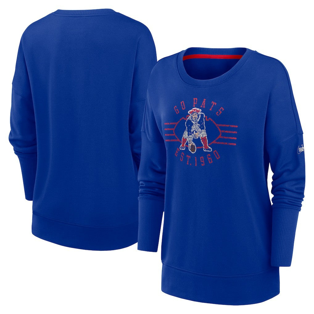 New England Patriots Women's Rewind Playback Icon Performance Pullover Sweatshirt | NFL Near me