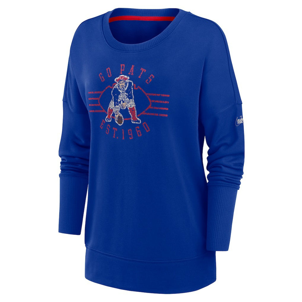 New England Patriots Women's Rewind Playback Icon Performance Pullover Sweatshirt | NFL Near me