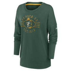 Green Bay Packers Women's Rewind Playback Icon Performance Pullover Sweatshirt | NFL Discount